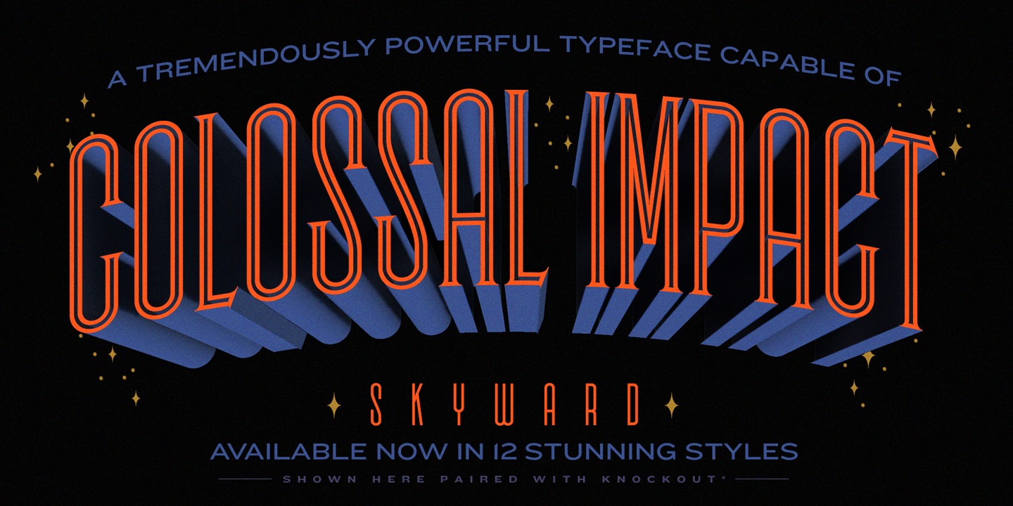 Пример шрифта Skyward Serif